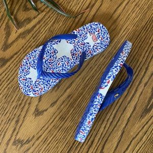 Vineyard Vines | Red White Blue Flip Flops Sandals | 13